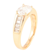 Каблучка Xuping Позолота 18K «Доріжки цирконію з фіанітом» фото №2