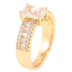 Каблучка Xuping Позолота 18K «Інкрустація цирконієм з фіанітом» фото №2 Каблучка Xuping Позолота 18K «Інкрустація цирконієм з фіанітом» фото №2