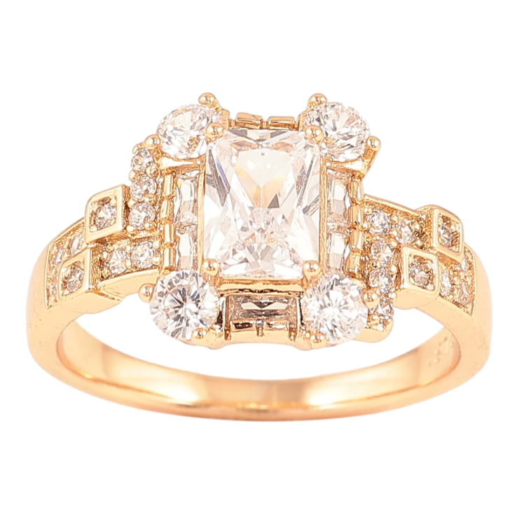 Каблучка Xuping Позолота 18K «Інкрустація цирконієм» фото №8 Каблучка Xuping Позолота 18K «Інкрустація цирконієм» фото №8