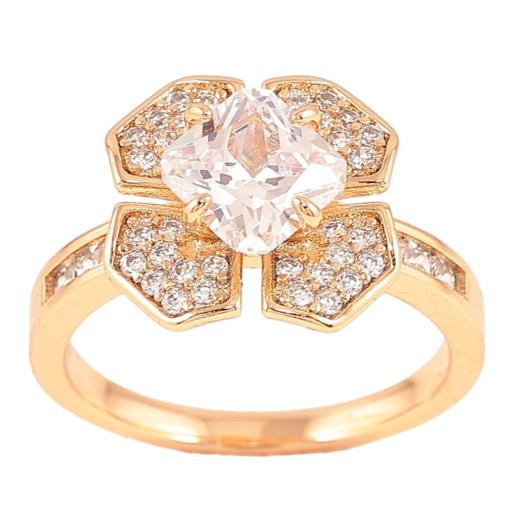 Каблучка Xuping Позолота 18K «Кришталева квітка» фото №24 Каблучка Xuping Позолота 18K «Кришталева квітка» фото №24