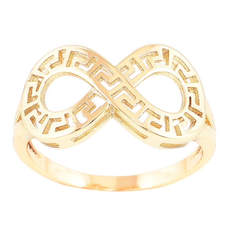 Каблучка Xuping Позолота 18K «Нескінченність з грецьким візерунком» фото №1