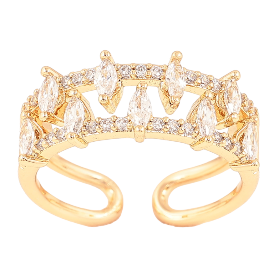 Каблучка Xuping Позолота 18K «Декоративний візерунок із цирконієм» фото №1