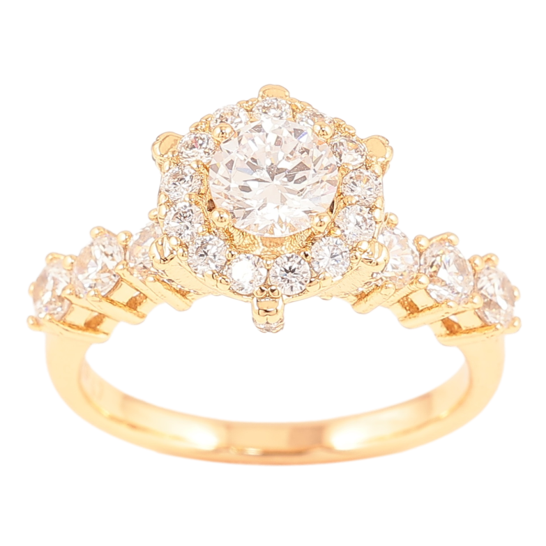 Каблучка Xuping Позолота 18K «Кришталевий блиск» фото №15 Каблучка Xuping Позолота 18K «Кришталевий блиск» фото №15