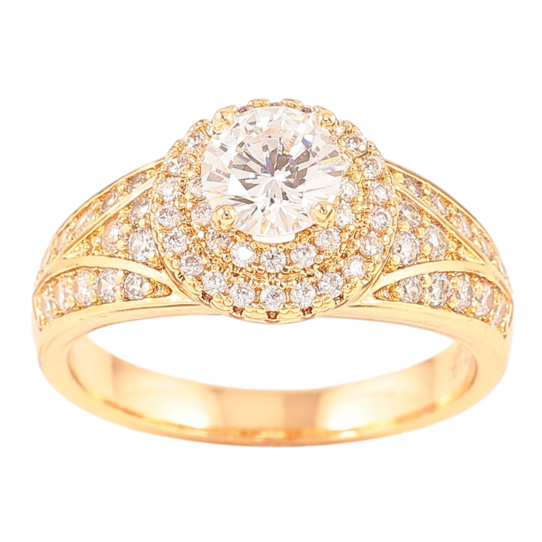 Каблучка Xuping Позолота 18K «Інкрустація цирконієм» фото №4 Каблучка Xuping Позолота 18K «Інкрустація цирконієм» фото №4