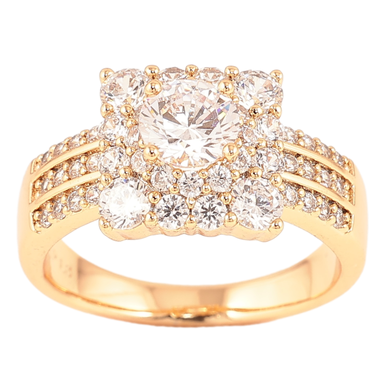 Каблучка Xuping Позолота 18K «Інкрустація цирконієм» фото №2
