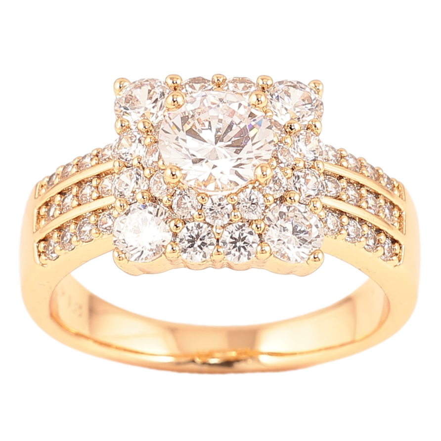 Кольцо Xuping Позолота 18K Инкрустация цирконием фото №1