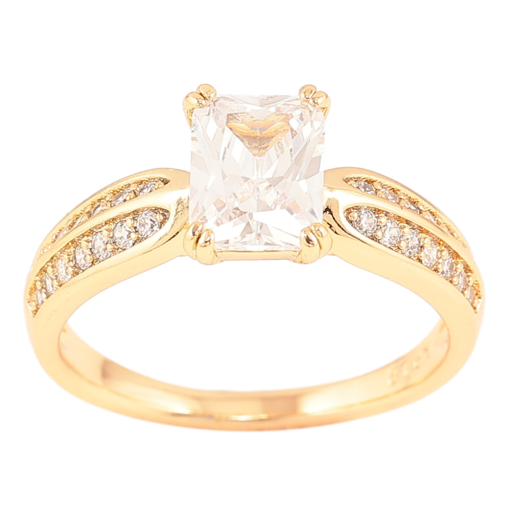 Каблучка Xuping Позолота 18K «Візерунок з цирконієм і фіанітом» фото №13 Каблучка Xuping Позолота 18K «Візерунок з цирконієм і фіанітом» фото №13