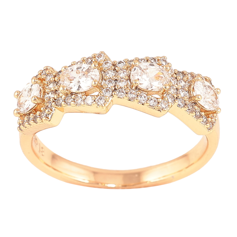 Каблучка Xuping Позолота 18K «Інкрустація цирконієм» фото №1 Каблучка Xuping Позолота 18K «Інкрустація цирконієм» фото №1