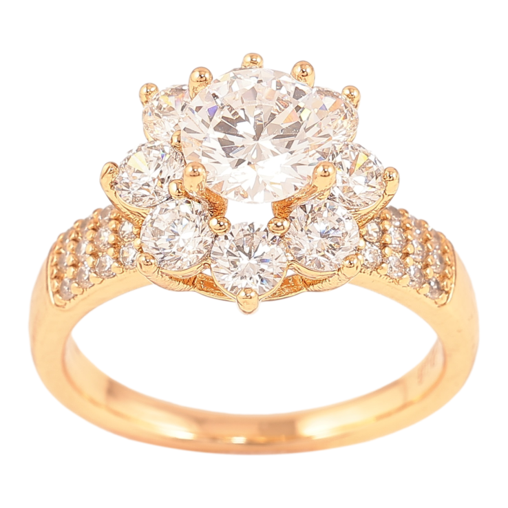 Каблучка Xuping Позолота 18K «Кришталева квітка» фото №25 Каблучка Xuping Позолота 18K «Кришталева квітка» фото №25