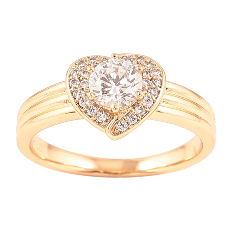 Каблучка Xuping Позолота 18K «Серце з цирконієм» фото №13 Каблучка Xuping Позолота 18K «Серце з цирконієм» фото №13