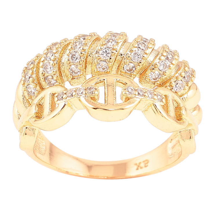 Каблучка Xuping Позолота 18K «Декоративний візерунок з цирконієм» фото №12 Каблучка Xuping Позолота 18K «Декоративний візерунок з цирконієм» фото №12