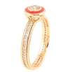 Каблучка Xuping Позолота 18K «Фіаніт у колечку червоної емалі» фото №2