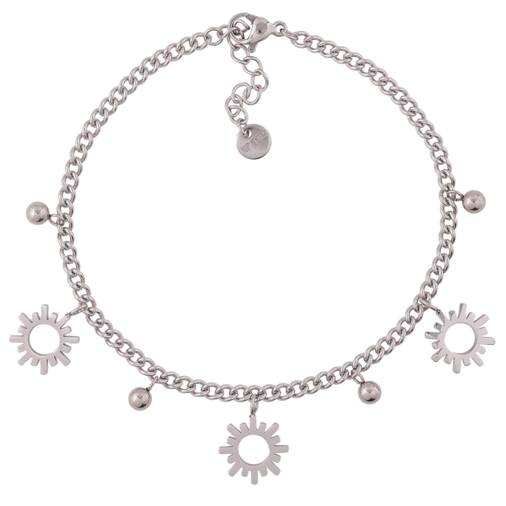 Браслет Xuping ТТМ Stainless Steel цвет Родий Цепочка Панцирная с подвесками с доп.цеп 19.5-22.5см х 3мм фото №25 Браслет Xuping ТТМ Stainless Steel цвет Родий Цепочка Панцирная с подвесками с доп.цеп 19.5-22.5см х 3мм фото №25