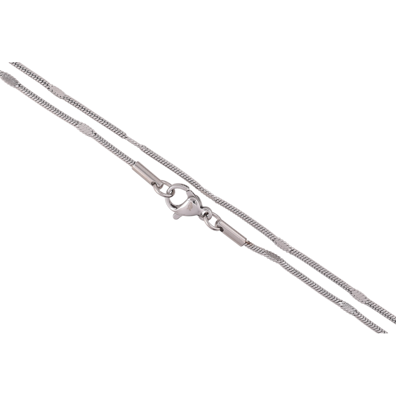 Ланцюжок Xuping ТТМ Stainless Steel колір Родій «Плетіння Ювелірний шнур з прокаткою» довжина 50см х 1.5мм фото №20