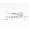 Серьги Xuping TTM Stainless Steel цвет Родий французский замок Подвески с циферблатом и радужными фианитами фото №2