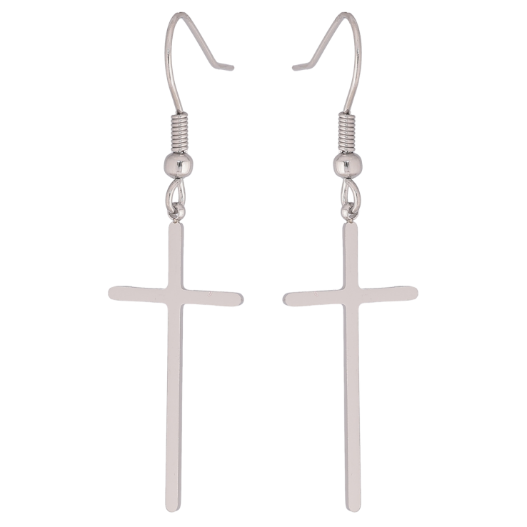 Серьги Xuping TTM Stainless Steel цвет Родий французский замок Крестики фото №25 Серьги Xuping TTM Stainless Steel цвет Родий французский замок Крестики фото №25