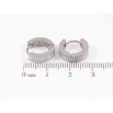 Сережки Xuping TTM Stainless Steel колір Родій колечка «Візерунок з шагренью» фото №2 Сережки Xuping TTM Stainless Steel колір Родій колечка «Візерунок з шагренью» фото №2