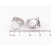 Сережки Xuping TTM Stainless Steel колір Родій колечка «Сердечка з білою емаллю» фото №2 Сережки Xuping TTM Stainless Steel колір Родій колечка «Сердечка з білою емаллю» фото №2