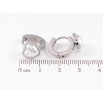 Серьги Xuping TTM Stainless Steel цвет Родий колечки Перламутровые сердечки фото №2 Серьги Xuping TTM Stainless Steel цвет Родий колечки Перламутровые сердечки фото №2