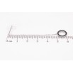 Серьги Xuping TTM Stainless Steel цвет Родий пусеты Колечки с черной эмалью на цепочке фото №2 Серьги Xuping TTM Stainless Steel цвет Родий пусеты Колечки с черной эмалью на цепочке фото №2