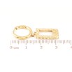 Серьги Xuping TTM Stainless Steel цвет 14К подвески на колечках Прямоугольные подвески с узором фото №2 Серьги Xuping TTM Stainless Steel цвет 14К подвески на колечках Прямоугольные подвески с узором фото №2