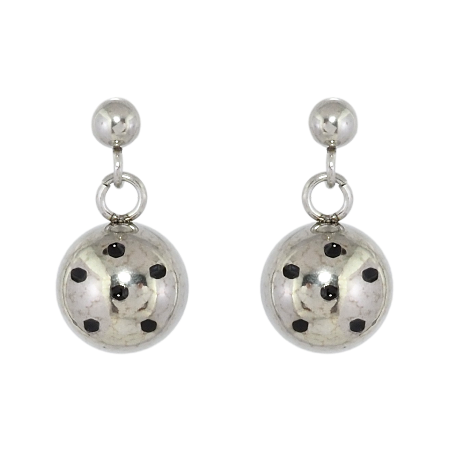 Серьги Xuping TTM Stainless Steel цвет Родий пусеты Подвески шарики фото №1 Серьги Xuping TTM Stainless Steel цвет Родий пусеты Подвески шарики фото №1