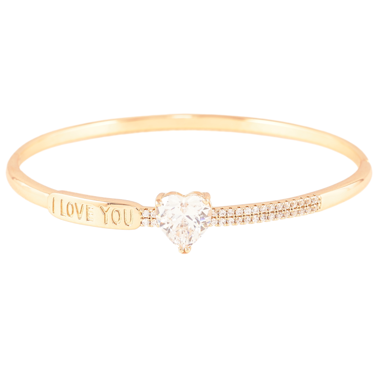 Браслет Xuping Позолота 18K «Кришталеве сердечко з написом I Love You» ø 6см фото №12 Браслет Xuping Позолота 18K «Кришталеве сердечко з написом I Love You» ø 6см фото №12