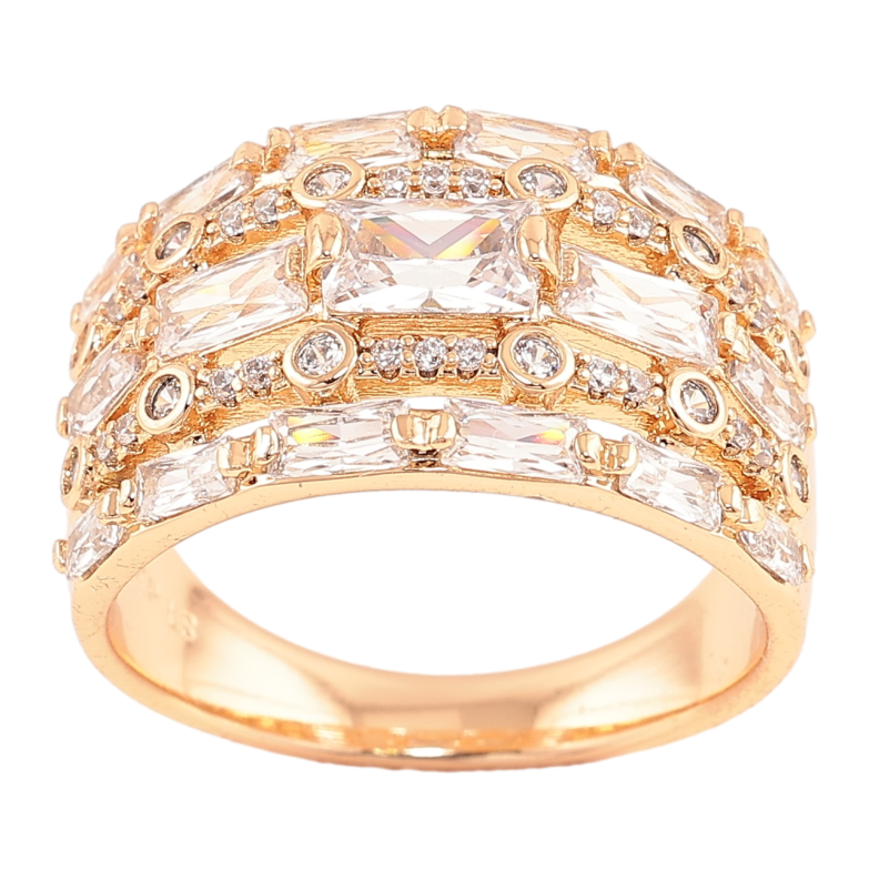 Каблучка Xuping Позолота 18K «Інкрустація цирконієм» фото №3