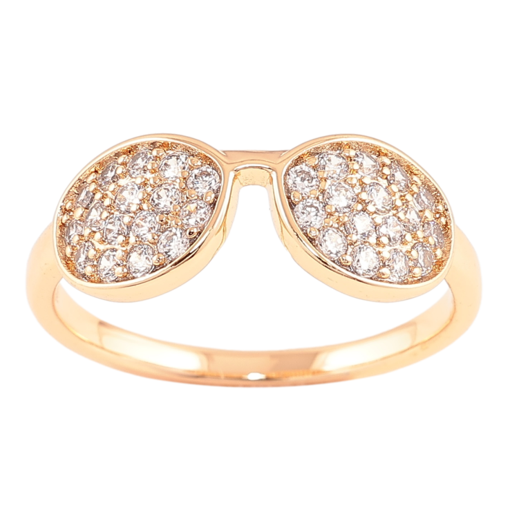 Кольцо Xuping Позолота 18K Очки с инкрустацией цирконием фото №20