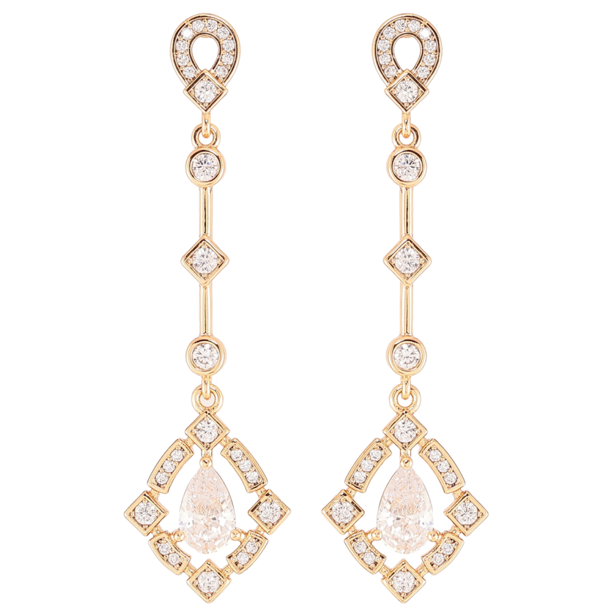 Серьги Xuping JEAN GOUJON Позолота 18K пусеты Кристальные подвески фото №1 Серьги Xuping JEAN GOUJON Позолота 18K пусеты Кристальные подвески фото №1