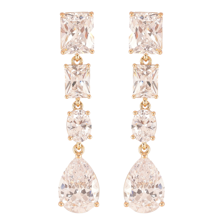 Серьги Xuping JEAN GOUJON Позолота 18K пусеты Подвески из фианитов фото №6 Серьги Xuping JEAN GOUJON Позолота 18K пусеты Подвески из фианитов фото №6