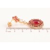 Серьги Xuping JEAN GOUJON Позолота 18K пусеты Подвески с красными фианитами и цирконием фото №2 Серьги Xuping JEAN GOUJON Позолота 18K пусеты Подвески с красными фианитами и цирконием фото №2