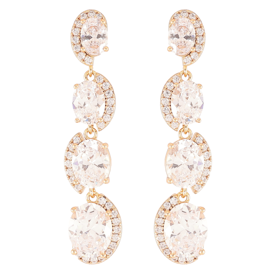 Серьги Xuping JEAN GOUJON Позолота 18K пусеты Фианиты с волнистыми дорожками циркония фото №1 Серьги Xuping JEAN GOUJON Позолота 18K пусеты Фианиты с волнистыми дорожками циркония фото №1