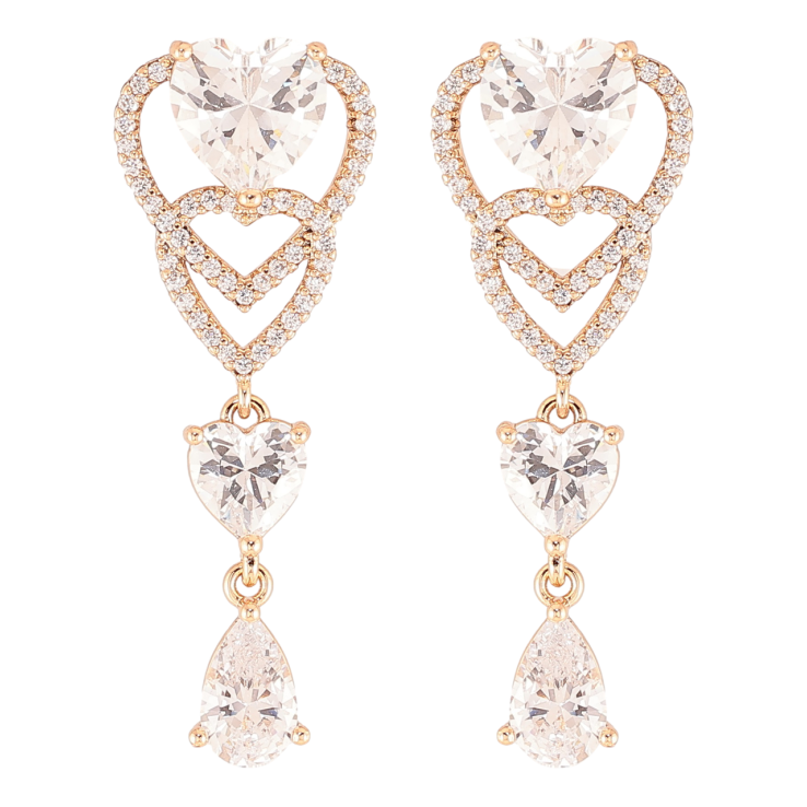 Серьги Xuping JEAN GOUJON Позолота 18K пусеты Сердечки с инкрустацией цирконием фото №25 Серьги Xuping JEAN GOUJON Позолота 18K пусеты Сердечки с инкрустацией цирконием фото №25