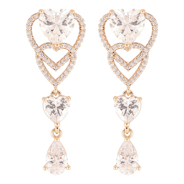 Серьги Xuping JEAN GOUJON Позолота 18K пусеты Сердечки с инкрустацией цирконием фото №1 Серьги Xuping JEAN GOUJON Позолота 18K пусеты Сердечки с инкрустацией цирконием фото №1