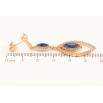 Серьги Xuping JEAN GOUJON Позолота 18K пусеты Подвески с инкрустацией цирконием и синими фианитами фото №2