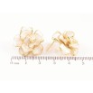 Серьги Xuping QQMM Позолота 14K пусеты Цветочки с перламутровой эмалью фото №2