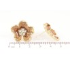 Сережки Xuping QQMM Позолота 14K пусети «Квіточки з коричневою перламутровою емаллю» фото №2 Сережки Xuping QQMM Позолота 14K пусети «Квіточки з коричневою перламутровою емаллю» фото №2