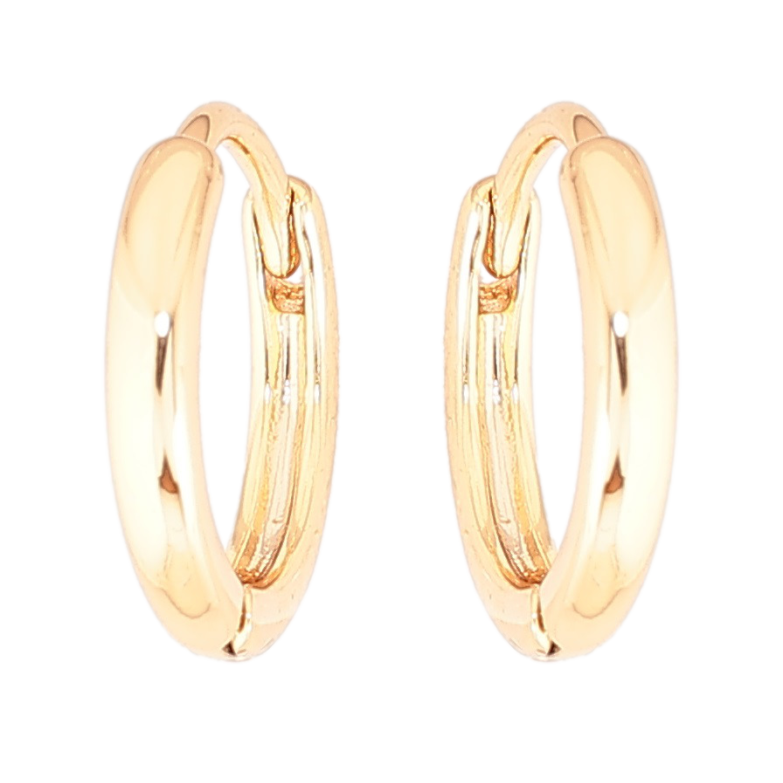 Сережки Xuping Позолота 18K колечка Класика, шир. 2мм ø 13мм фото №1 Сережки Xuping Позолота 18K колечка Класика, шир. 2мм ø 13мм фото №1