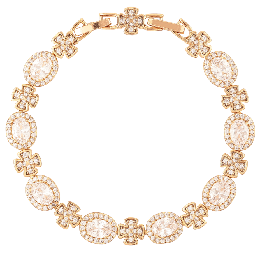 Браслет Xuping Позолота 18K Инкрустация цирконием длинна с доп. замком 16.5,19см х 7-8мм фото №1 Браслет Xuping Позолота 18K Инкрустация цирконием длинна с доп. замком 16.5,19см х 7-8мм фото №1