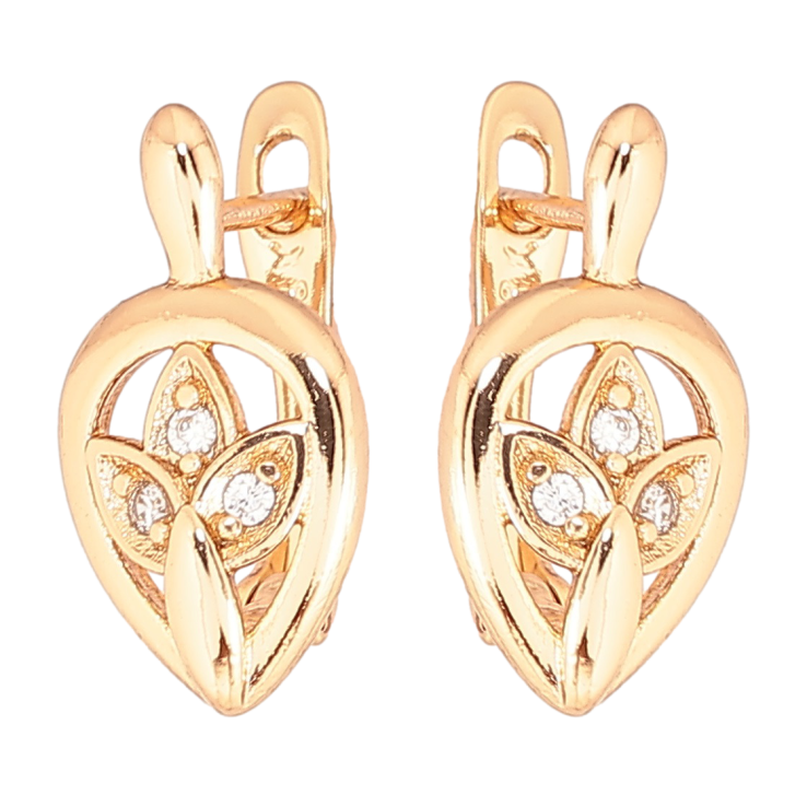 Серьги Xuping Позолота 18K английский замок Узор с цирконием фото №25 Серьги Xuping Позолота 18K английский замок Узор с цирконием фото №25