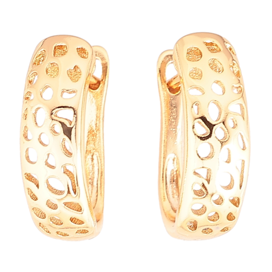 Серьги Xuping Позолота 18K английский замок Резной узор фото №1