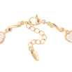 Браслет Xuping Позолота 18K «Кришталеві сердечка» довжина з доп. ланцюжком 17-20см х 3-7мм фото №2