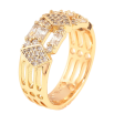 Каблучка Xuping Позолота 18K «Візерунок з інкрустацією цирконієм» фото №2 Каблучка Xuping Позолота 18K «Візерунок з інкрустацією цирконієм» фото №2
