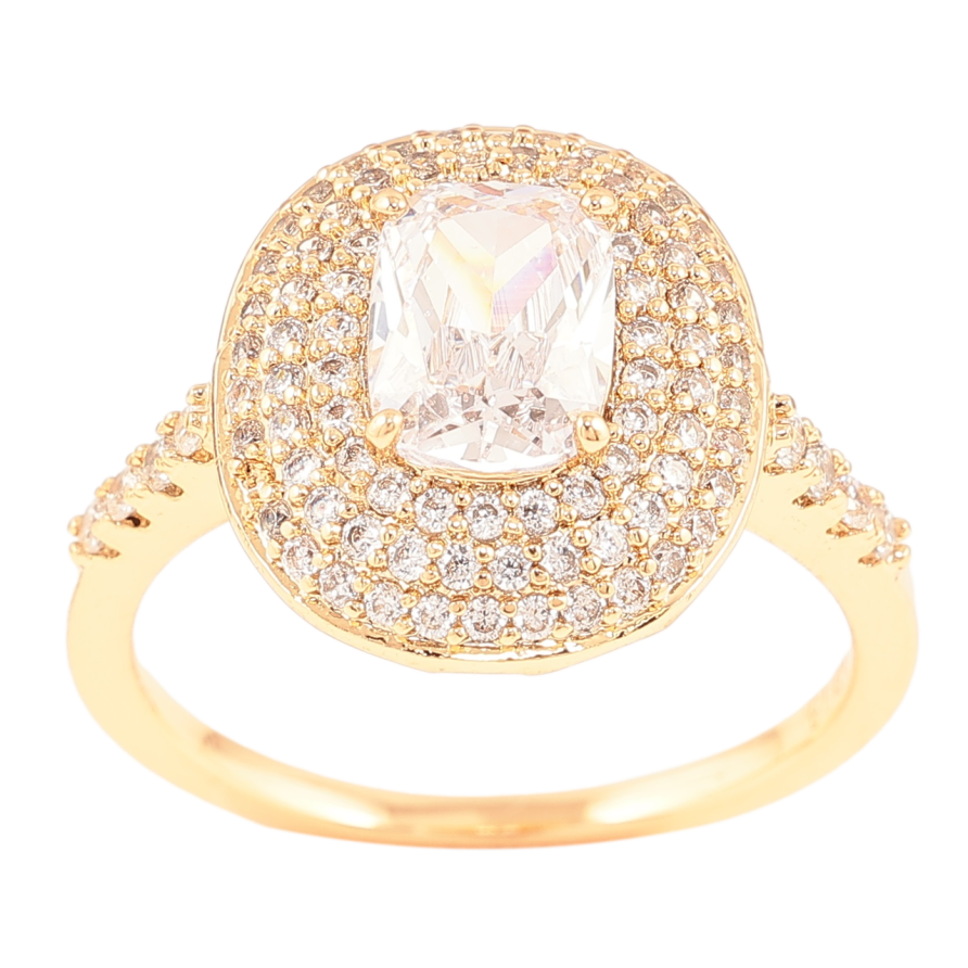 Каблучка Xuping Позолота 18K «Інкрустація цирконієм з фіанітом» фото №1 Каблучка Xuping Позолота 18K «Інкрустація цирконієм з фіанітом» фото №1
