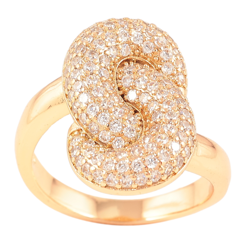 Кольцо Xuping Позолота 18K Инкрустация цирконием фото №2
