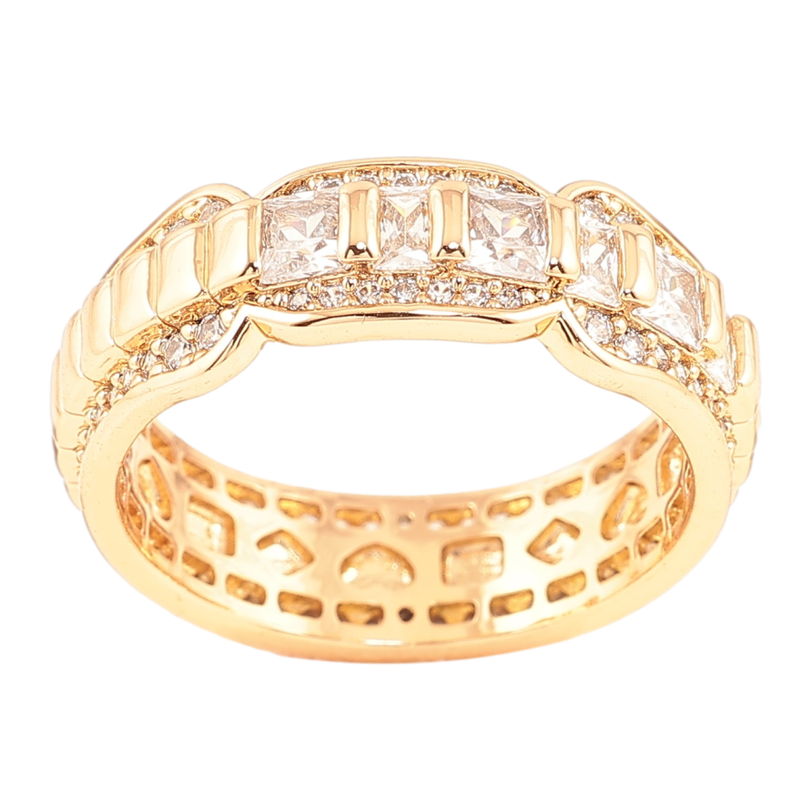 Кольцо Xuping Позолота 18K Узор с цирконием фото №1 Кольцо Xuping Позолота 18K Узор с цирконием фото №1