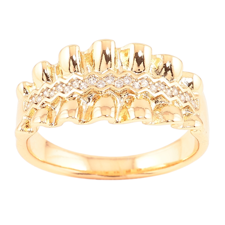 Каблучка Xuping Позолота 18K «Декоративний візерунок з доріжкою цирконію» фото №19 Каблучка Xuping Позолота 18K «Декоративний візерунок з доріжкою цирконію» фото №19