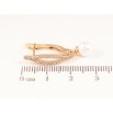 Серьги Xuping Позолота 18K английский замок Жемчужные подвески ø 6мм фото №2