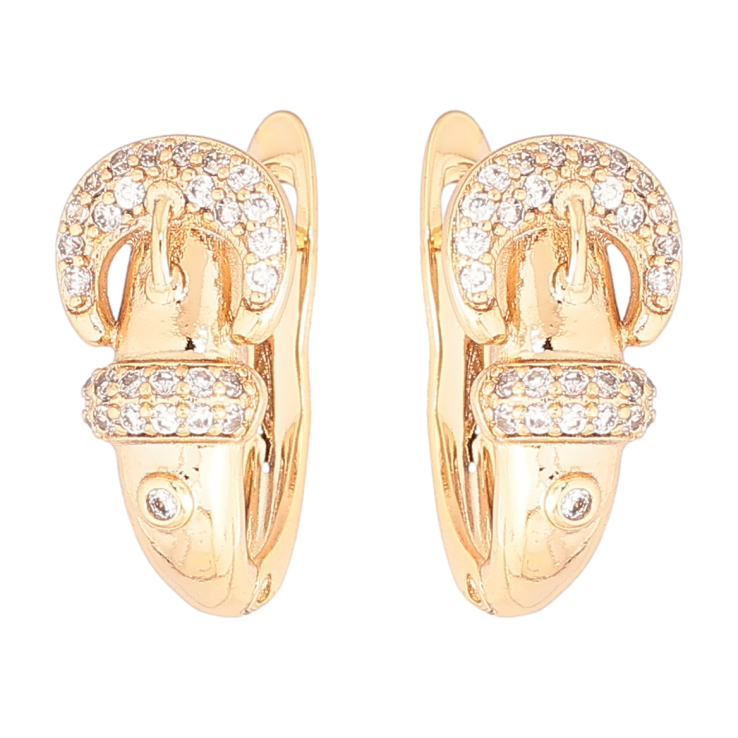Серьги Xuping Позолота 18K английский замок Ремешок с цирконием фото №16